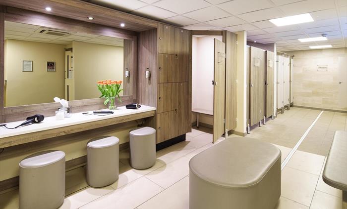 Changing facilities at The Cliff Hotel & Spa